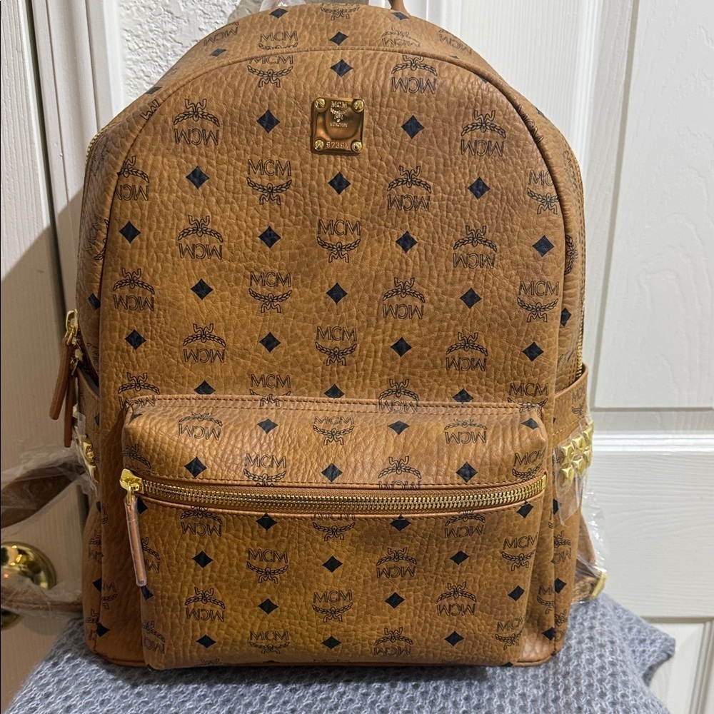MCM Cognac Visetos Backpack